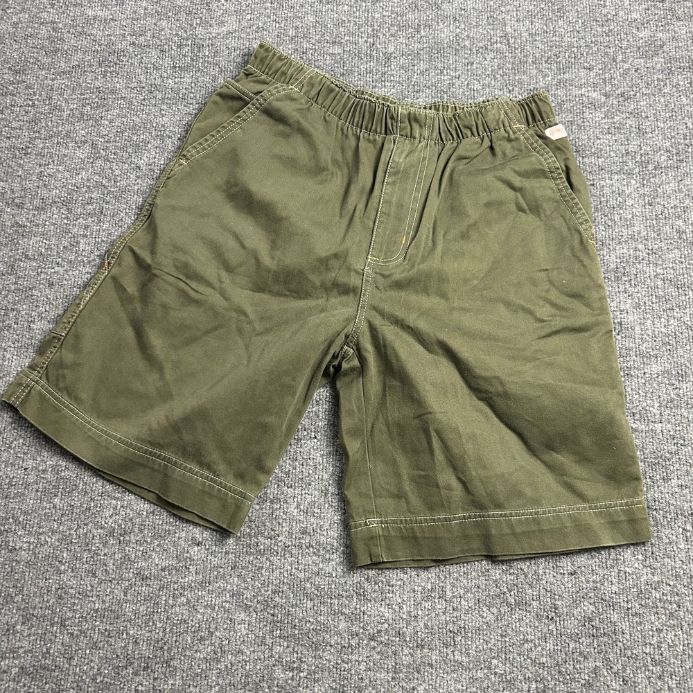 Op Chino Shorts Mens Large Green Elastic Waist Drawstring Pockets Casual